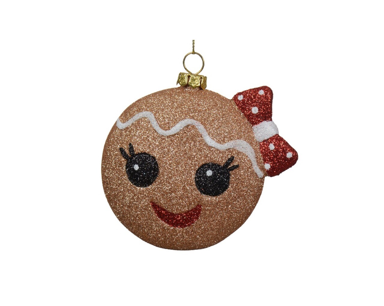 Glob Gingerbread Girl, Decoris, 8x3x9.1 cm, plastic, maro - imagine 4